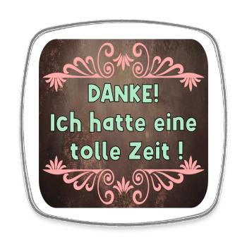DANKESCHÖN GESCHENKE ZUM ABSCHIED - SPRUCH - Viereckiger Kühlschrankmagnet - Weiß - Vorne