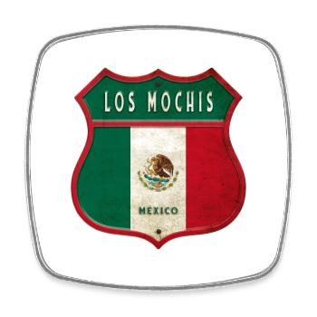 Los Mochis Mexiko Wappen Design - Viereckiger Kühlschrankmagnet - Weiß - Vorne