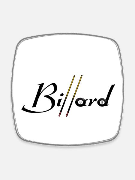 Billiards - Square fridge magnet - white