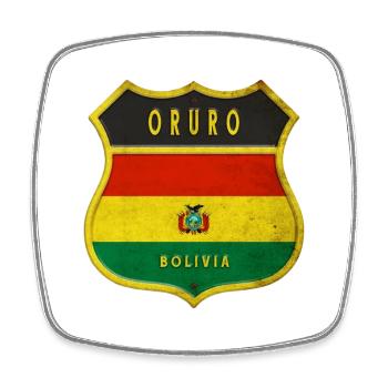Oruro Bolivia coat of arms design - Square fridge magnet - white - Front