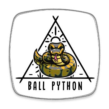 Ball Python Snake Owner Cute Pet Snake - Square fridge magnet - white - Front