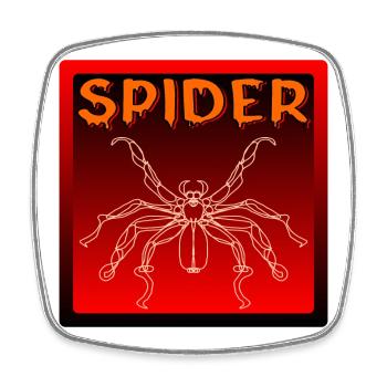 DESSIN AU TRAIT ARAIGNÉE - COSTUME D’HALLOWEEN - Magnet carré - blanc - Devant