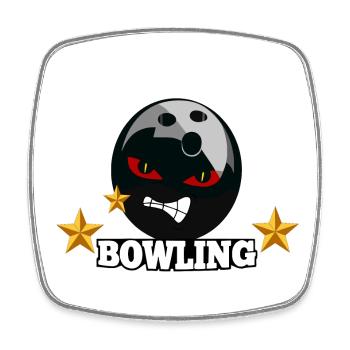 Bowling - Square fridge magnet - white - Front