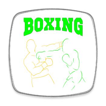 Boxen - Viereckiger Kühlschrankmagnet - Weiß - Vorne