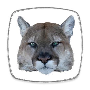 Panther - Viereckiger Kühlschrankmagnet - Weiß - Vorne