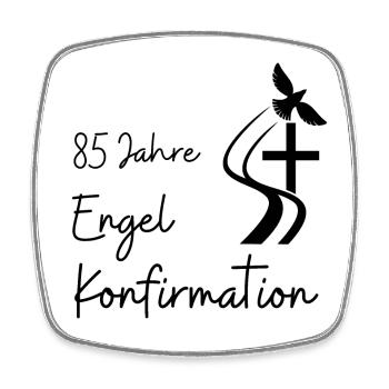 Engel Konfirmation 85 Jahre Jubelkonfirmation - Viereckiger Kühlschrankmagnet - Weiß - Vorne