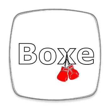Boxen - Viereckiger Kühlschrankmagnet - Weiß - Vorne