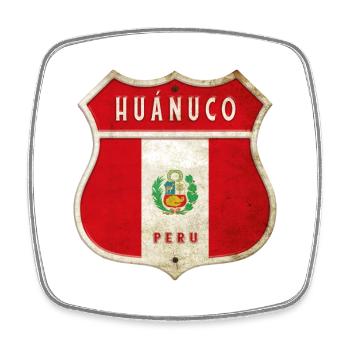 Huánuco Peru coat of arms flag design - Square fridge magnet - white - Front