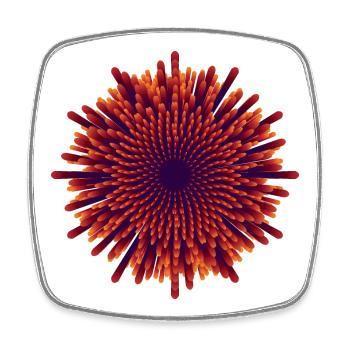 Vector Flower - Square fridge magnet - white - Front