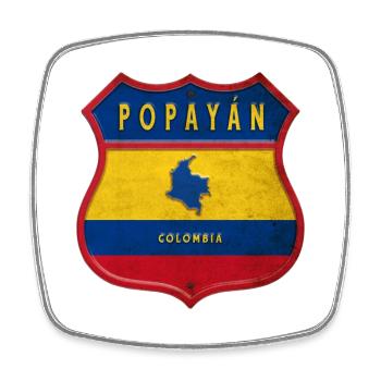Conception des armoiries de Popayán, Colombie - Magnet carré - blanc - Devant