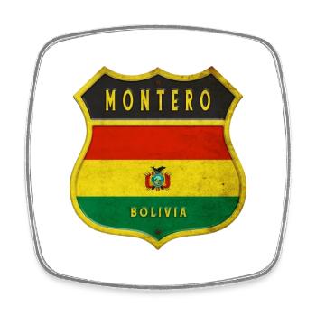Montero Bolivia coat of arms design - Square fridge magnet - white - Front