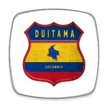 Design des armoiries de Duitama Colombia - Magnet carré - blanc - Devant