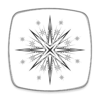 drawn glamorous timeless star - Square fridge magnet - white - Front