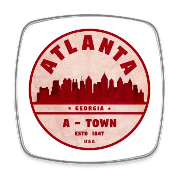 Atlanta Géorgie États-Unis - Magnet carré - blanc - Devant