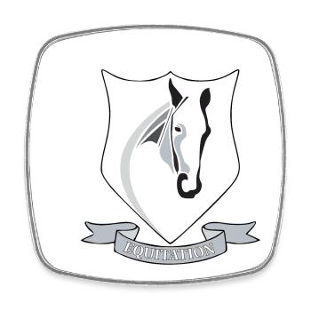 Horse riding - Square fridge magnet - white - Front