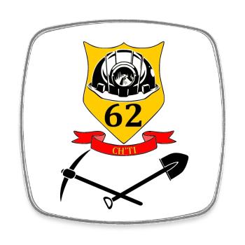 CH'TI 62 - Viereckiger Kühlschrankmagnet - Weiß - Vorne