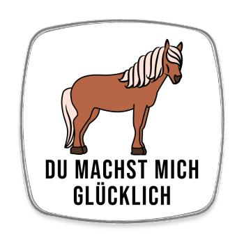 Horse Fan Horses Icelandic Horses Riding Statement - Square fridge magnet - white - Front