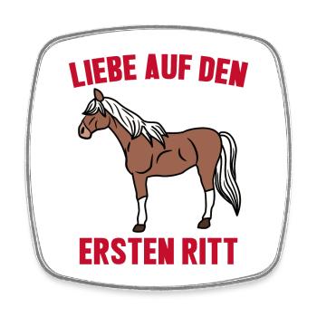 Islandpferde Pferdenarr Cool Statement Pferde - Viereckiger Kühlschrankmagnet - Weiß - Vorne
