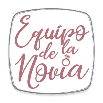 Equipo dela Novia Team Bride Wedding Bridesmaid - Square fridge magnet - white - Front
