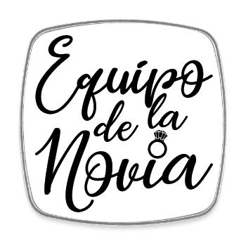 Equipo dela Novia Team Bride Wedding Bridesmaid - Square fridge magnet - white - Front