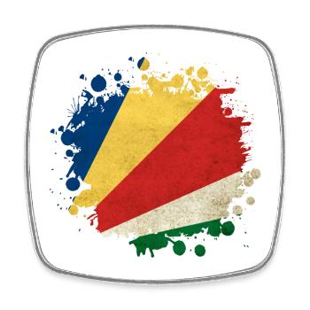 Design du drapeau des Seychelles Blob - Magnet carré - blanc - Devant