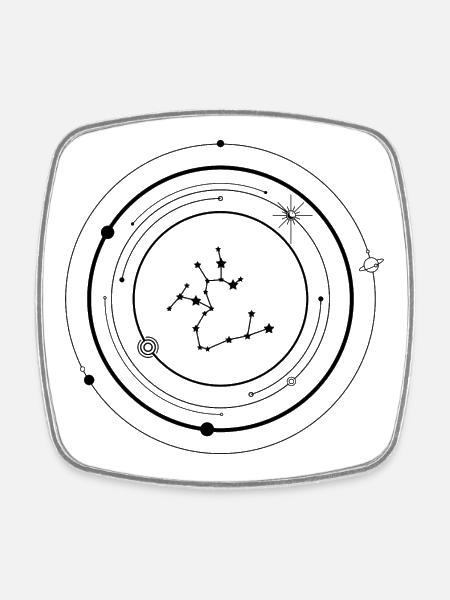 Sagittarius Zodiac - Square fridge magnet - white