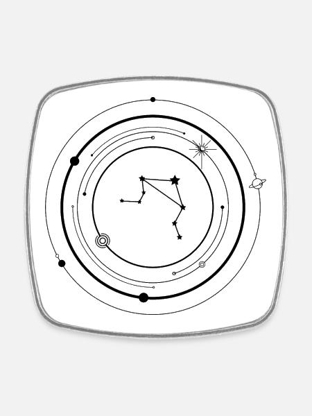 Libra Zodiac - Square fridge magnet - white