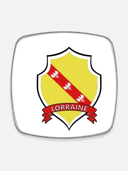 Lorraine - Magnet carré - blanc