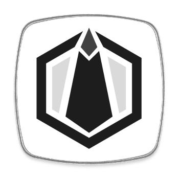 Monolith Logo - Viereckiger Kühlschrankmagnet - Weiß - Vorne