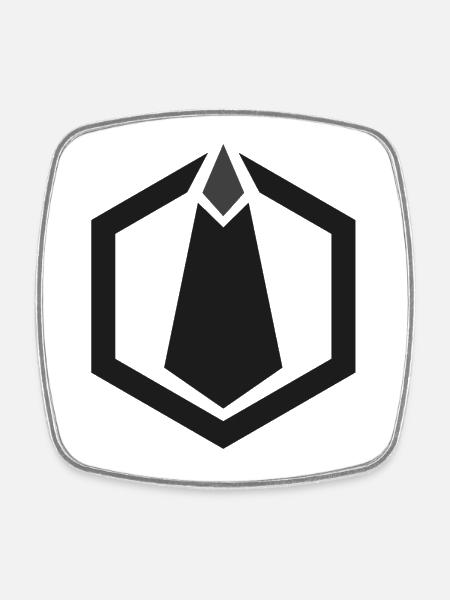 Monolith Logo - Square fridge magnet - white