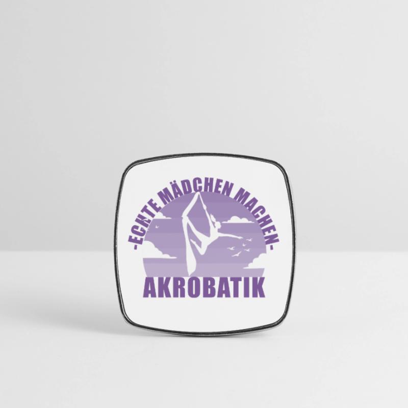 Echte Mädchen machen Akrobatik! Geschenk Viereckiger Kühlschrankmagnet