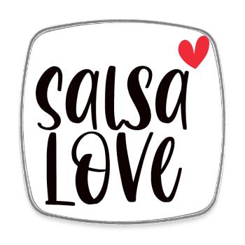 Salsa Love! Tänzerin Tänzer tanzen Geschenk - Viereckiger Kühlschrankmagnet - Weiß - Vorne