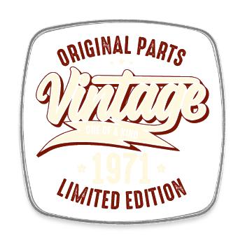 Édition limitée vintage 1971 - Magnet carré - blanc - Devant