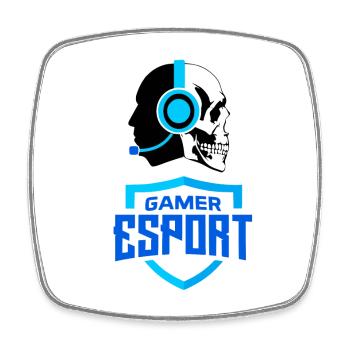 E sport - Square fridge magnet - white - Front