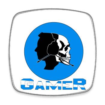 Gamer - Square fridge magnet - white - Front