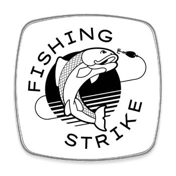 pêche, fishing, fan de pêche - Magnet carré - blanc - Devant
