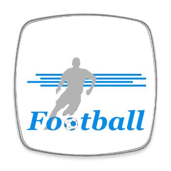Football - Square fridge magnet - white - Front