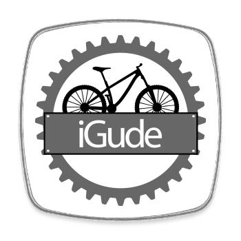 iGude Zahnrad MTB - Viereckiger Kühlschrankmagnet - Weiß - Vorne