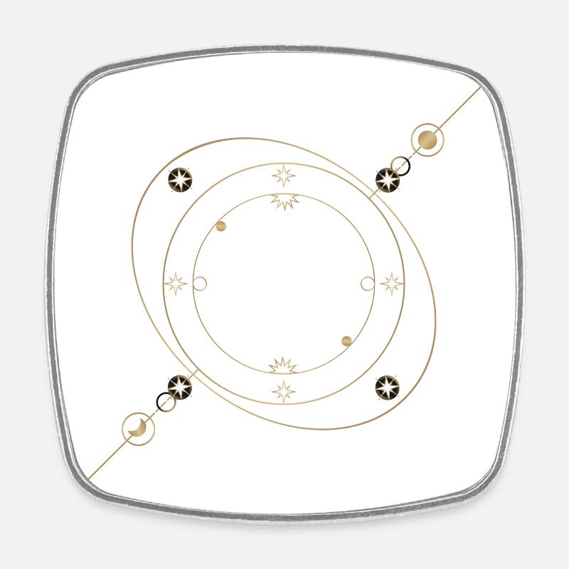 Bijoux en forme d’étoile d’or - Magnet carré - blanc