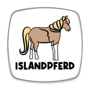 Islandpferde Pferdenarr Statement Pferdeliebe - Viereckiger Kühlschrankmagnet - Weiß - Vorne