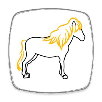 Icelandic Horses Horses Horse Horse Lovers Riding - Square fridge magnet - white - Front