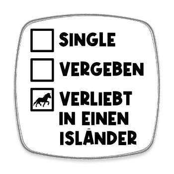 Islandpferde Isländer Pferdeliebe Statement Pferde - Viereckiger Kühlschrankmagnet - Weiß - Vorne