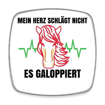 Cool Islandpferde Statement Pferdefan Gallop - Viereckiger Kühlschrankmagnet - Weiß - Vorne