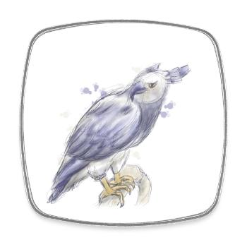 Harpie - Magnet carré - blanc - Devant