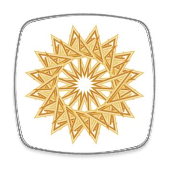 extraordinary golden star for Christmas - Square fridge magnet - white - Front