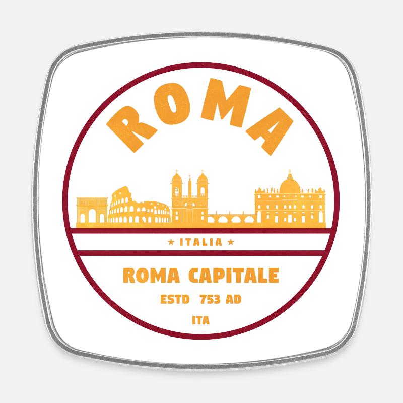 Silhouette de la capitale romaine - Magnet carré - blanc