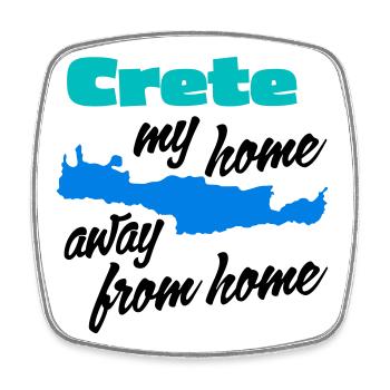 Kreta – meine zweite Heimat - Viereckiger Kühlschrankmagnet - Weiß - Vorne