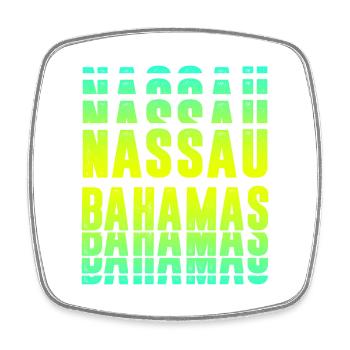 Nassau Bahamas Design - Square fridge magnet - white - Front