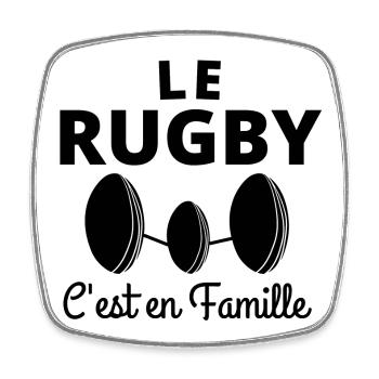 rugby, rugby sport, rugby humour - Magnet carré - blanc - Devant