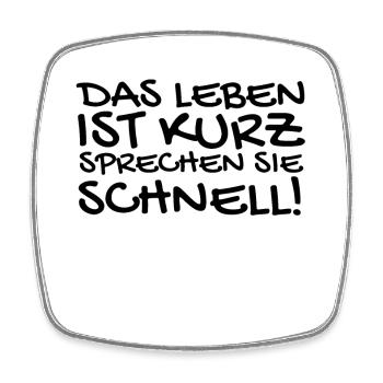 Lustige Sprüche - Viereckiger Kühlschrankmagnet - Weiß - Vorne